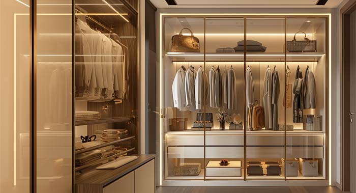 Garderoba na wymiar – system półek, drążków i szuflad – 3WD